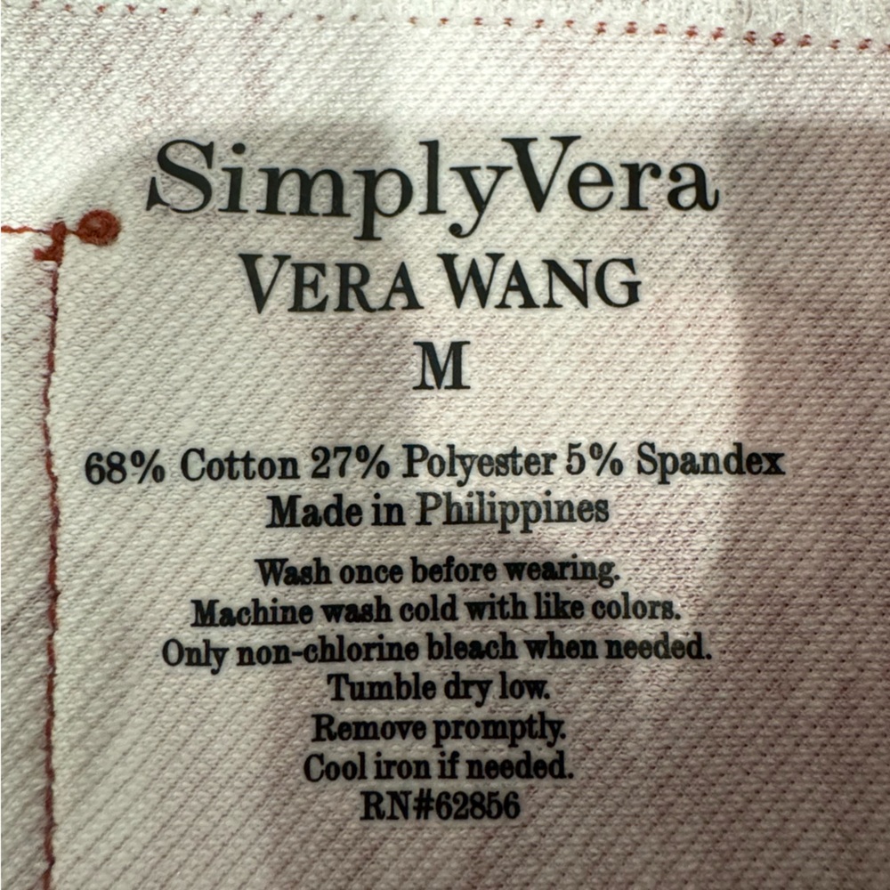 Simply Vera Vera Wang Burgundy Floral Chino Leggings Size M New With Tags - Picture 15 of 16